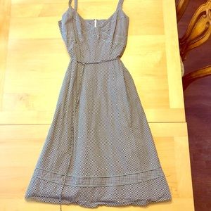 Talbots black and white checked summer dress